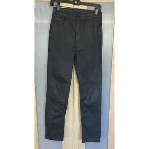 Massimo Dutti Skinny Moto Jeans Pants Women’s Sz 4 Black Denim Designer Biker